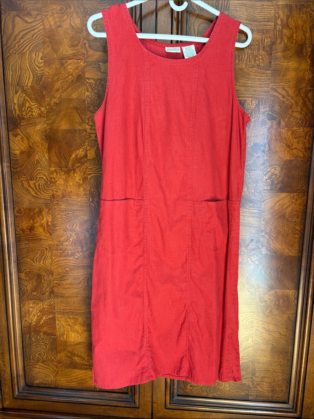 St. John’s Bay Linen Blend 55%/45% Dress w Pockets minor flaws read description